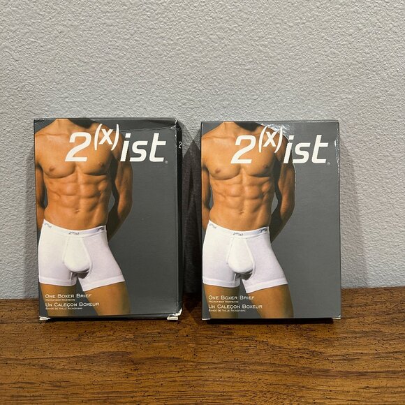 2(x)ist Men’s Vintage Boxer Briefs – Size Small – Set of 2 (Blue, Sealed Packs) - Picture 1 of 6
